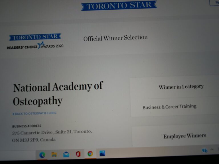 National Academy of Osteopathy chosen as the best career training school